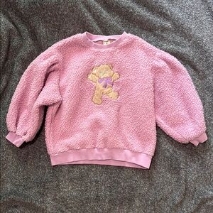 Pink Teddy Bear Cotton Sweater